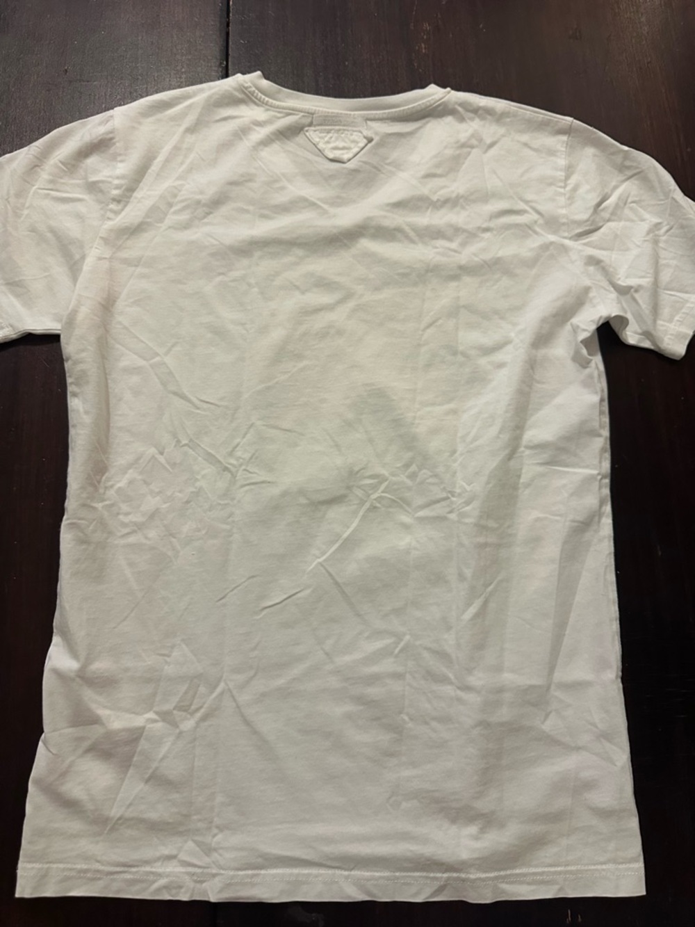 Prada White V-Neck Short Sleeve T-Shirt - Picture 2 of 4